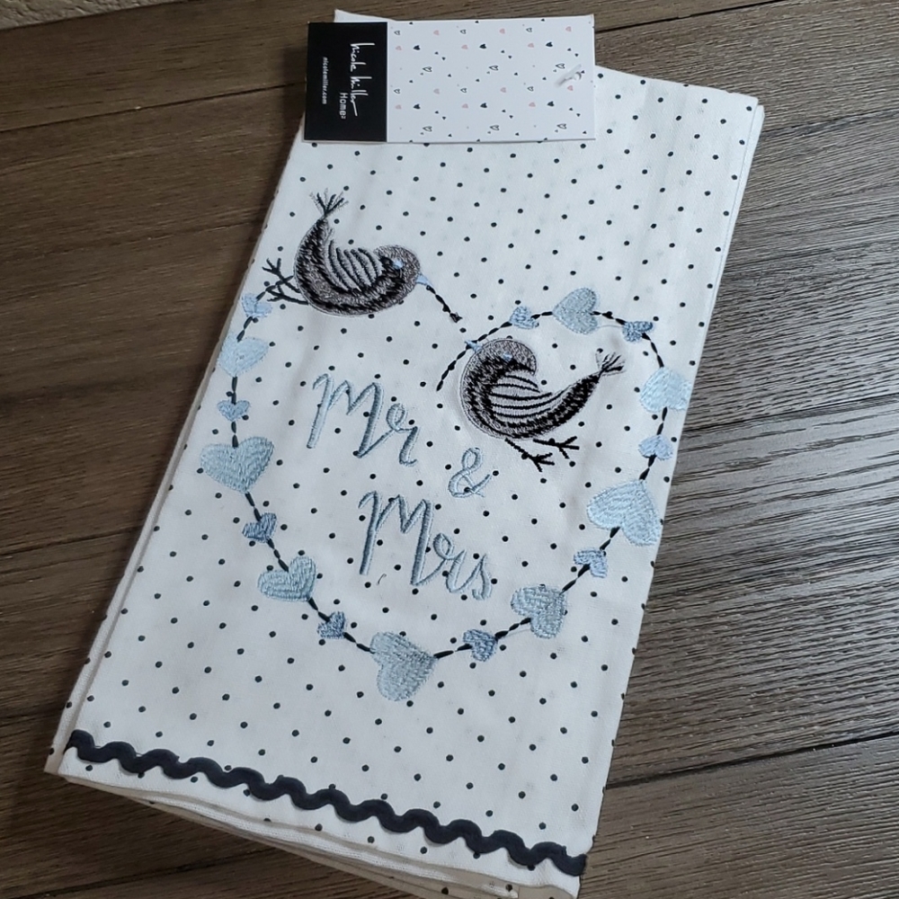 Nicole Miller "Mr. & Mrs. Set of 2 Kitchen Towels